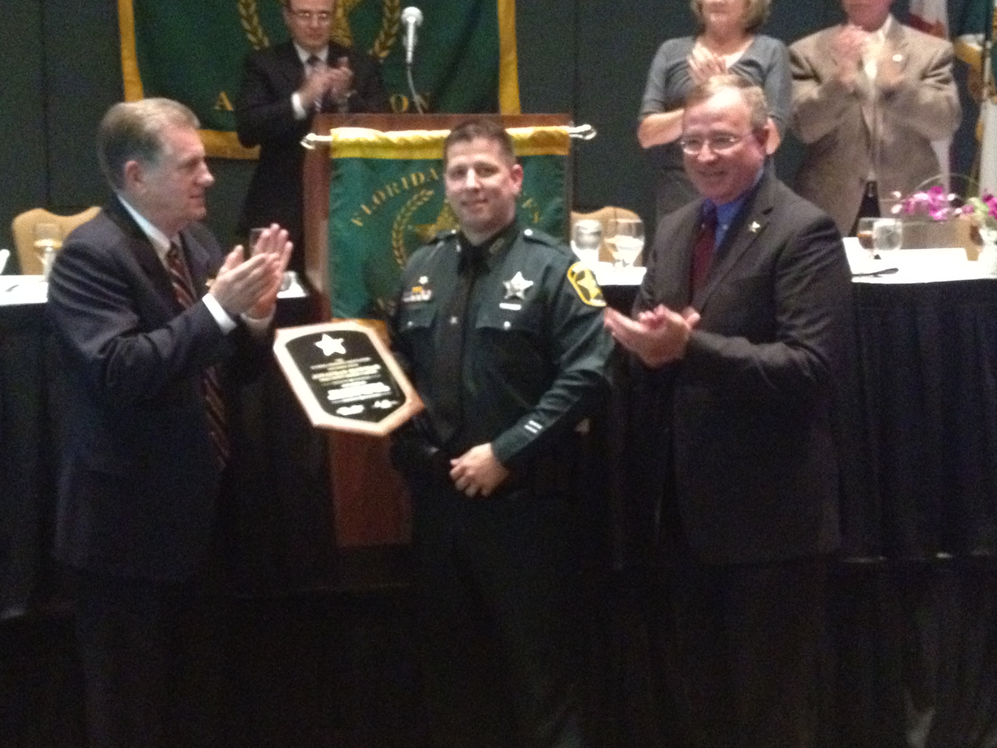 Deputy Bowman being honored as the FSA 2012  Corrections Officer of the Year